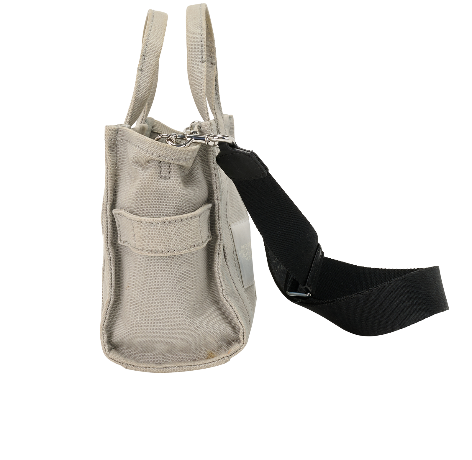 Small The Tote, &pound;110, Handbags, Grey, Canvas, Bottom view